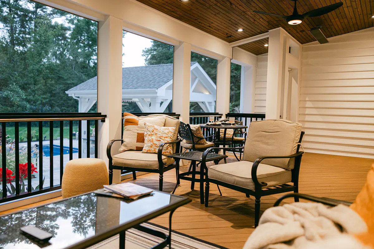 furniture in deck space