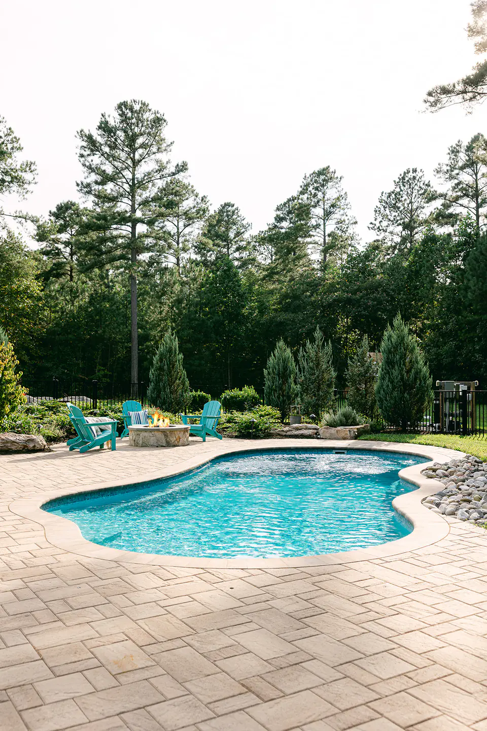 curved outdoor pool