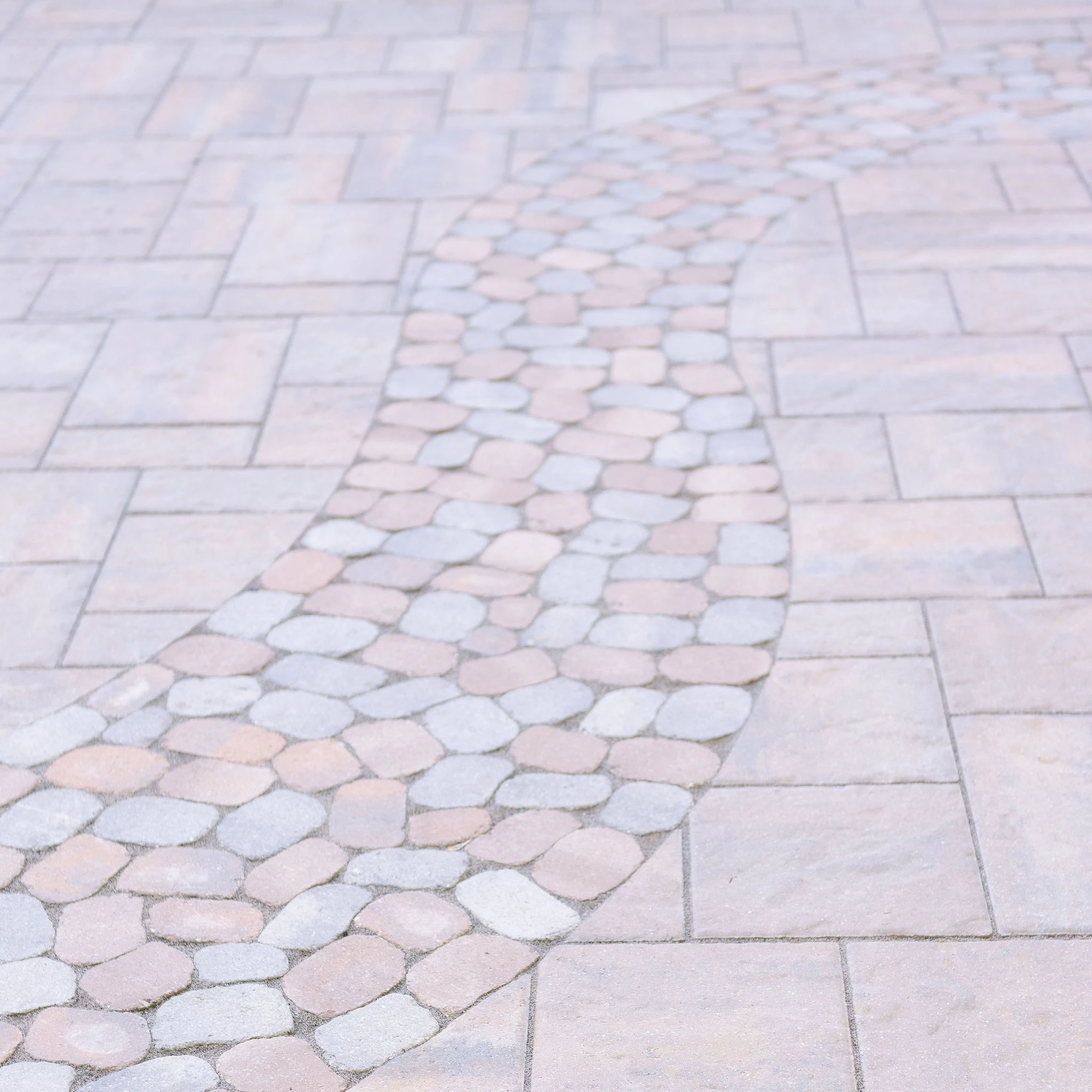 Creative mix of concrete pavers
