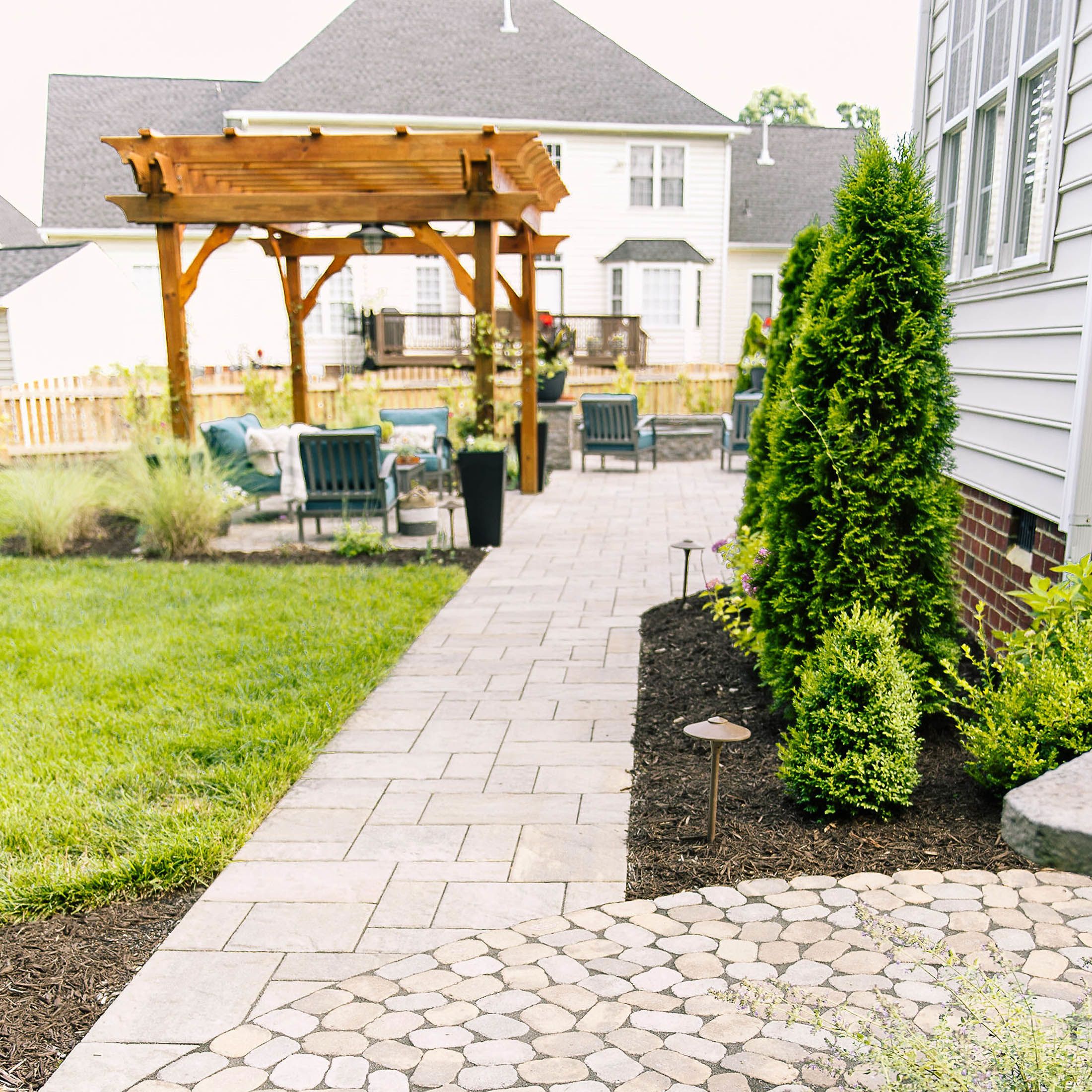 beautiful paver patio installation in Richmond VA